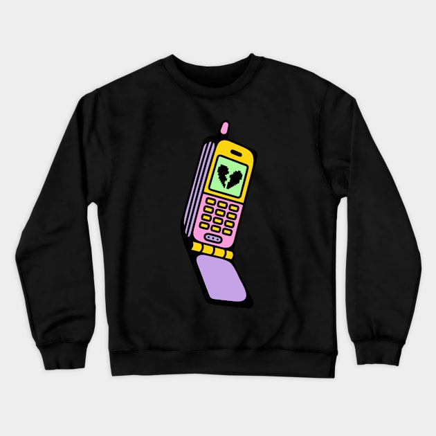 Phone broken heart Crewneck Sweatshirt by Bojes Art